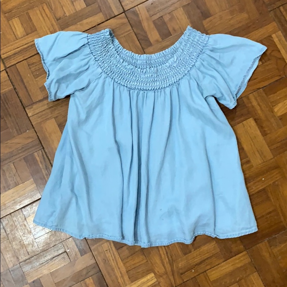 Off the shoulder chambray too from Marine Layer